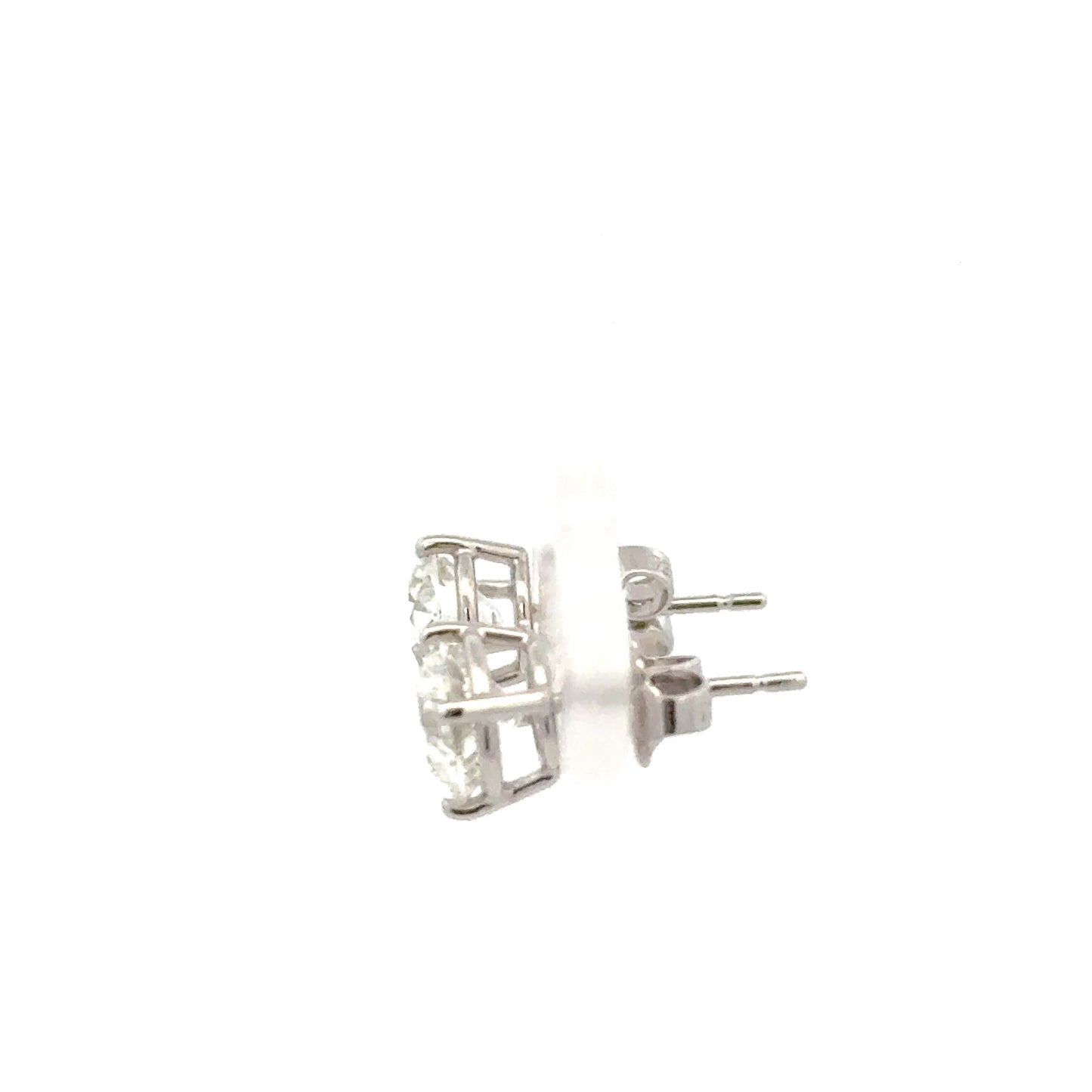 diamond studs 18k white gold 2 carat total