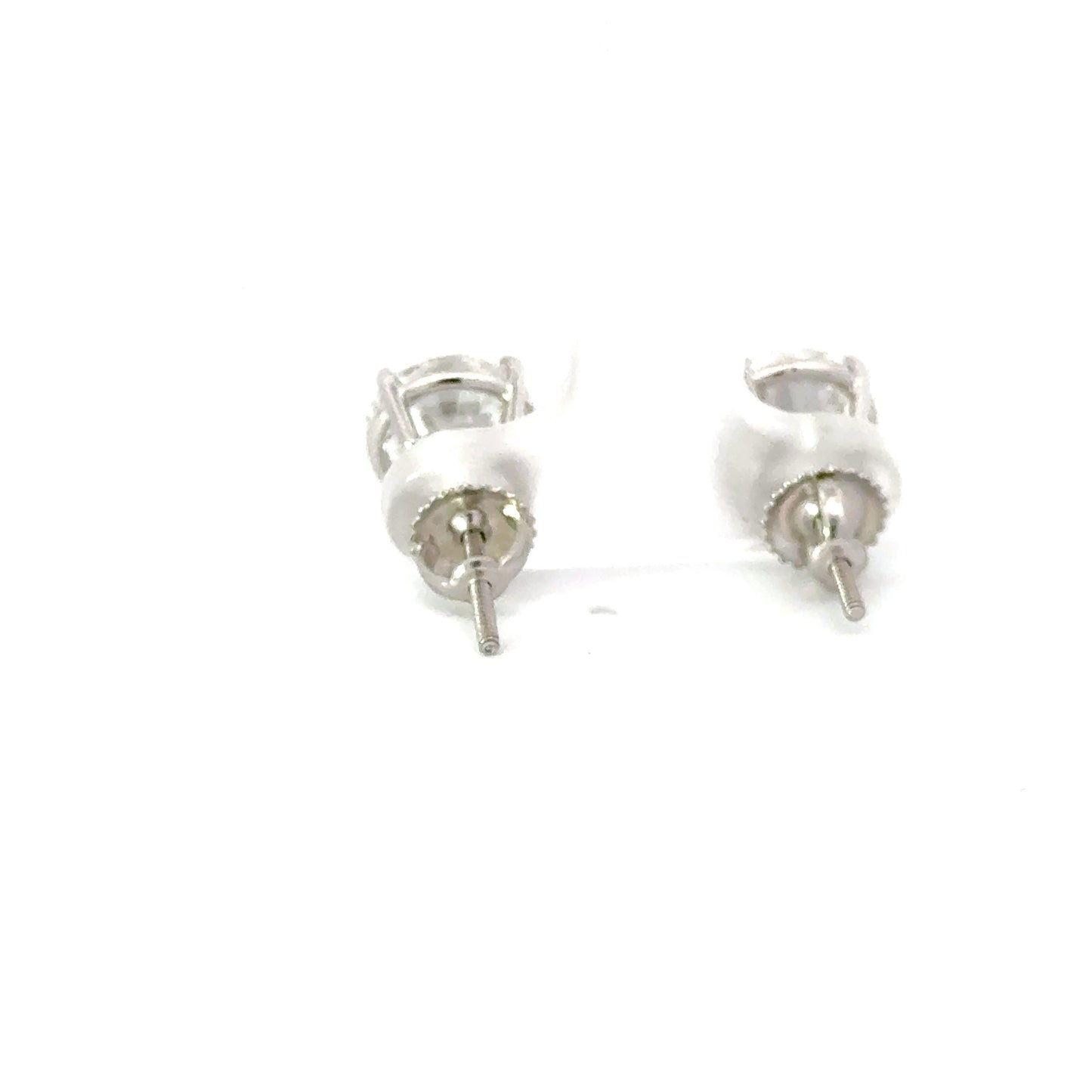 diamond studs 18k white gold 6 carat total