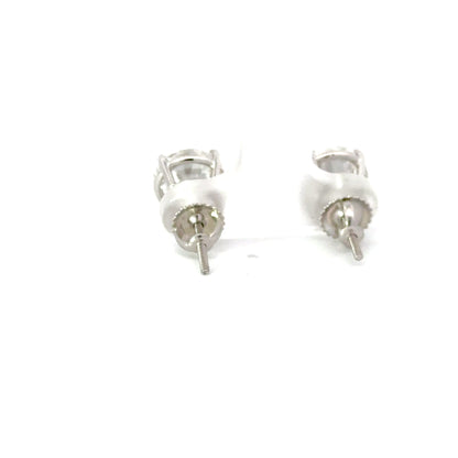 Diamond Studs 18k White Gold 6 carat Total