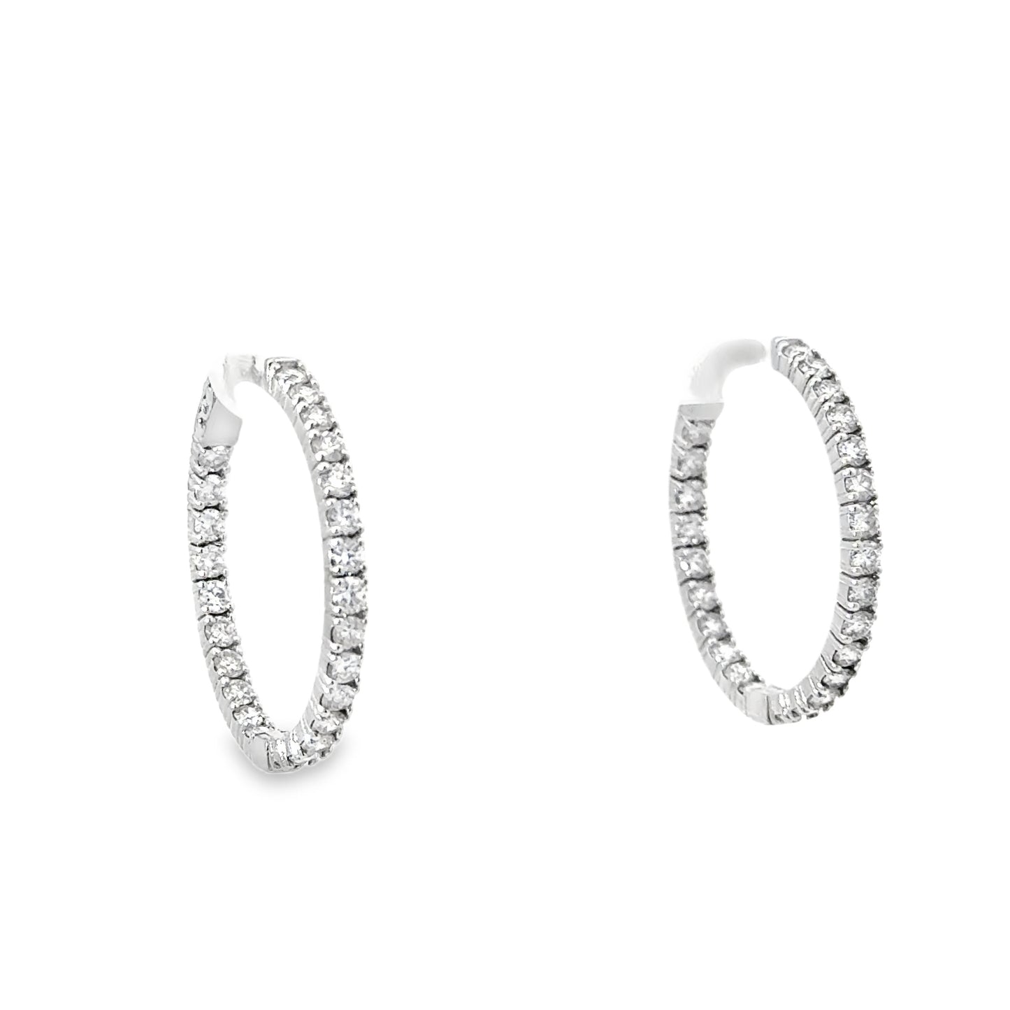 diamond hoop earrings 14k