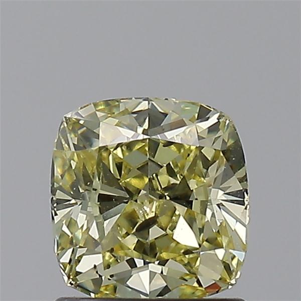 cushion shape fancy yellow diamond  si2  gia 1.05 carat