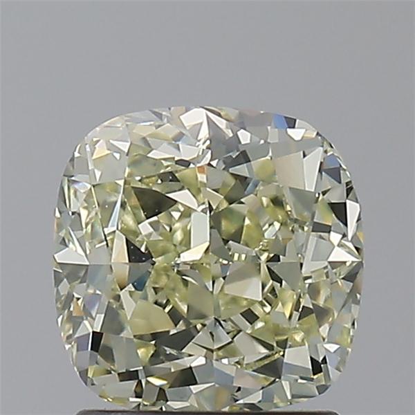 cushion shape natural light yellow diamond vs1 clarity gia 1.54 carat