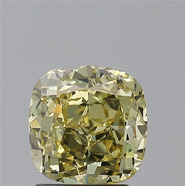 cushion shape natural fancy deep yellow diamond si2 clarity & gia certified 2.01 carat