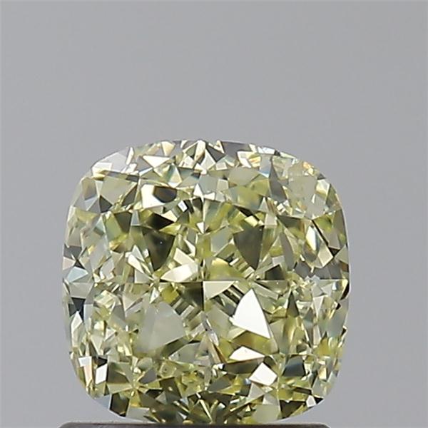 cushion shape fancy light yellow natural diamond si2 gia 1.22 carat