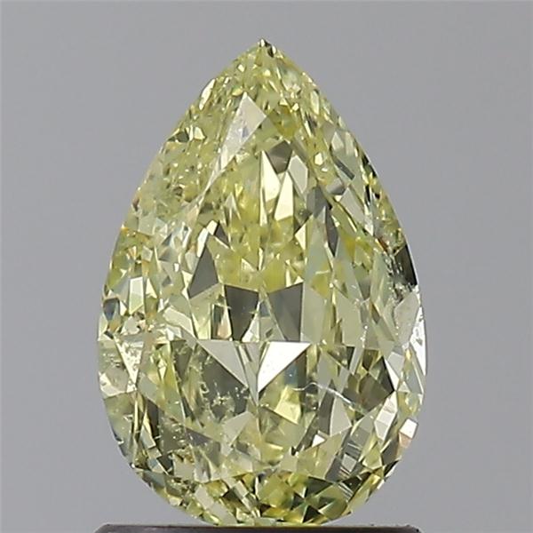 pear shape fancy yellow diamond si2 clarity & gia certified 1.03 carat