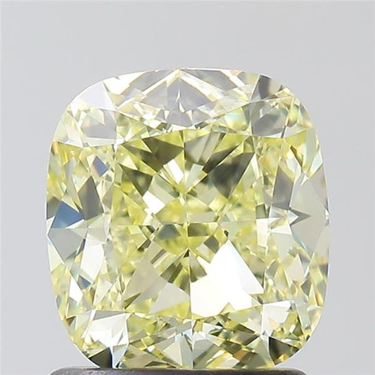 Cushion Shape Natural  Fancy Yellow Diamond  VS1 clarity & GIA Certified 1.57 Carat