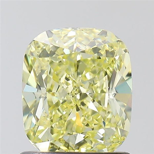 Cushion Shape Natural Fancy Yellow Diamond  VVS1 Clarity GIA 1.09 Carat