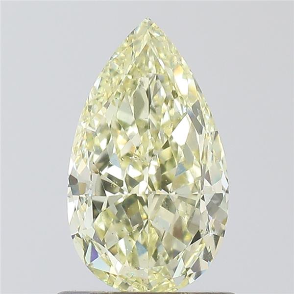 pear shape  light yellow diamond  si1 clarity & gia certified 1.0 carat