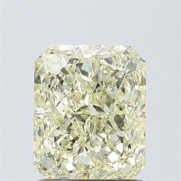 radiant shape  light yellow diamond  s1 clarity & gia certified 1.50 carat