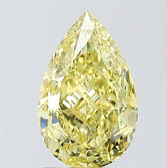 Pear Shape Fancy Intense Yellow Diamond VS1 Clarity & GIA certified 1.54 carat