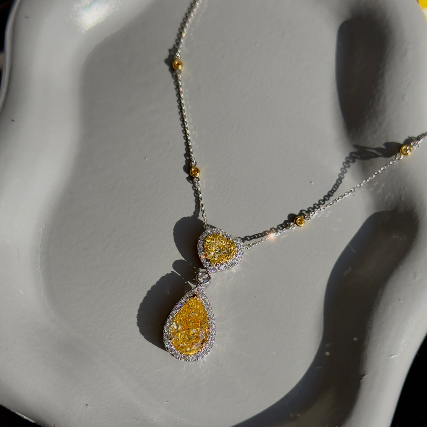 yellow diamond necklace