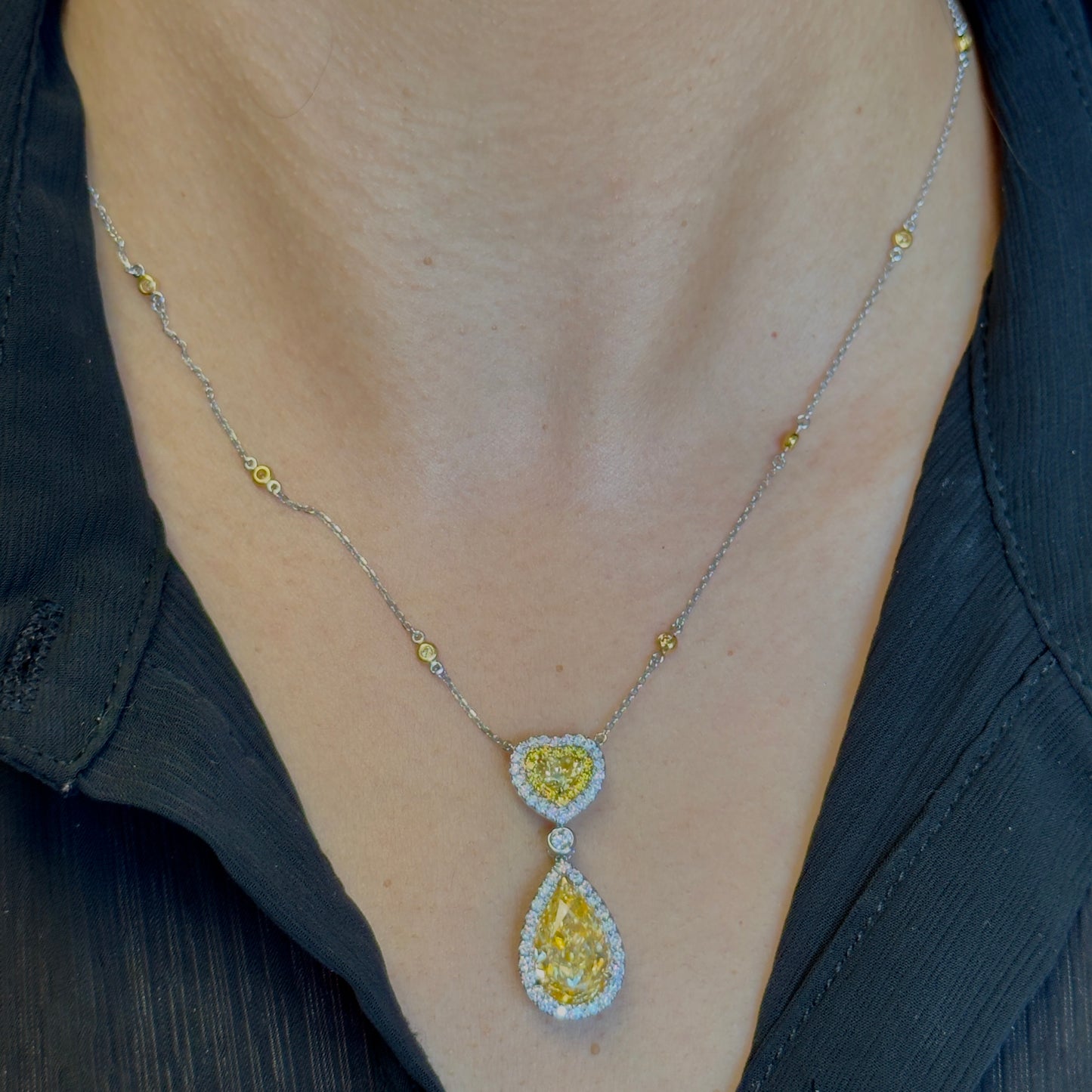 yellow diamond necklace