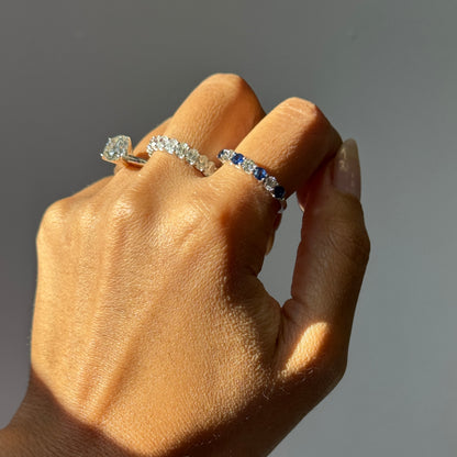 Diamond and sapphire band