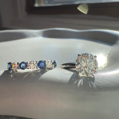 Diamond and sapphire band