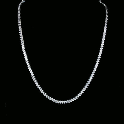 Illusion Marquise Tennis Necklace