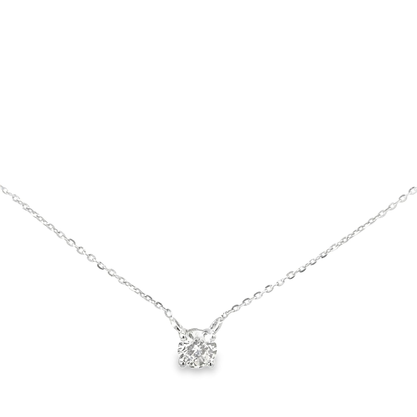 diamond solitaire necklace 0.41 carat