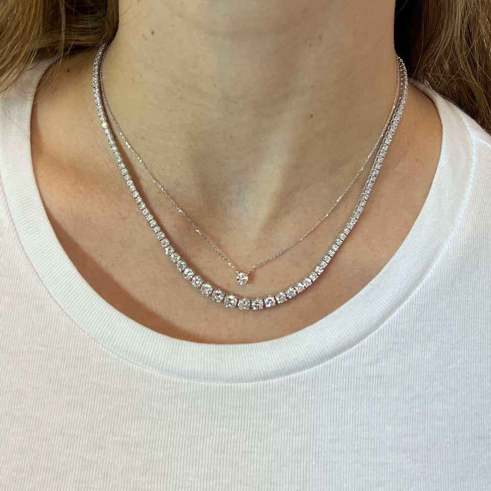 diamond solitaire necklace 0.41 carat