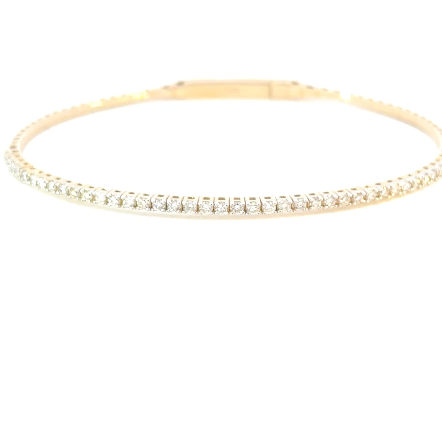 halfway flexible bangle diamond bracelet 14k gold (1 ct)