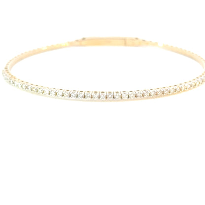 Halfway Flexible Bangle Diamond Bracelet 14K Gold (1 Ct)