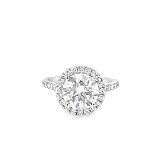 Round Brilliant Cut Diamond Engagement Ring 2.41 Carat