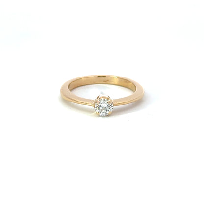 Solitaire Engagement  Ring 18K Gold