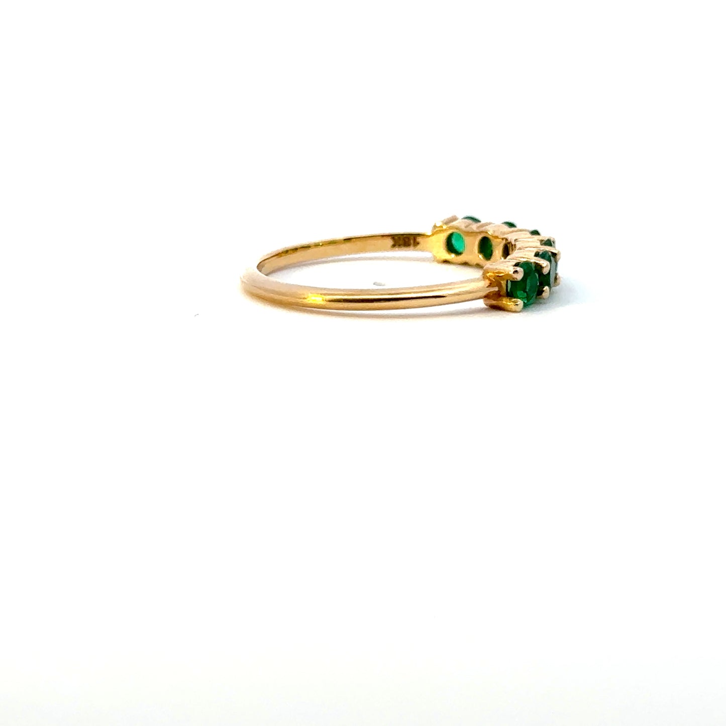 half eternity ring colombian emerald 0.63 ct