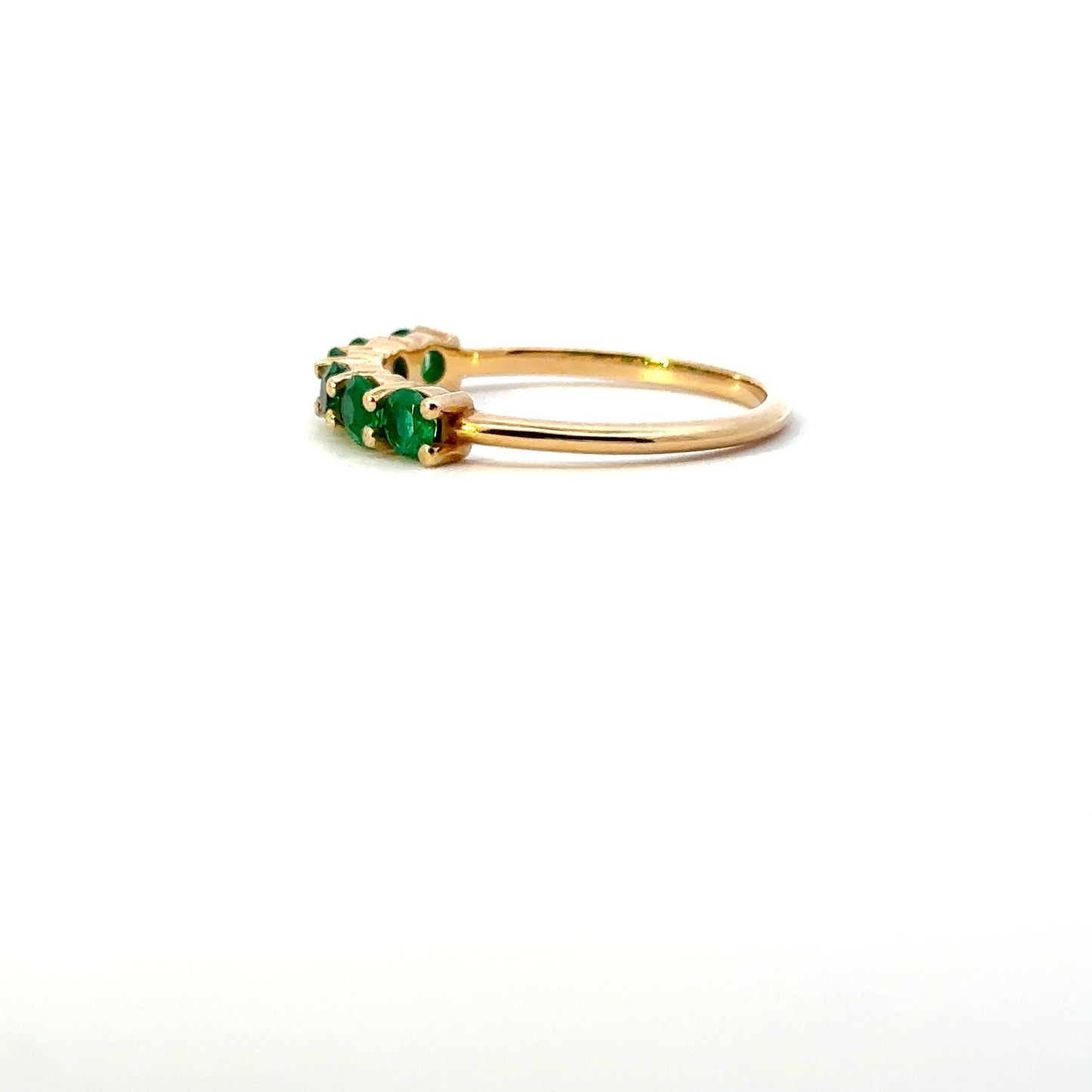 half eternity ring colombian emerald 0.63 ct