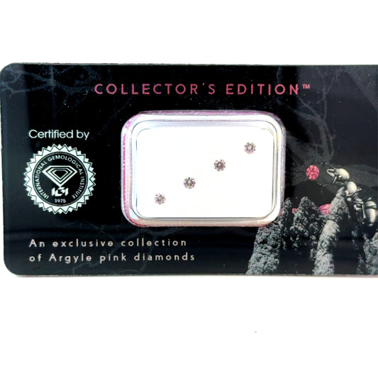 Natural Fancy Pink Diamonds 4 = 0.16 ct