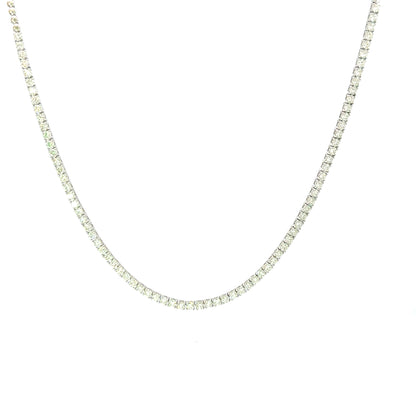 Half way Diamond Tennis Necklace 8.04 Carat