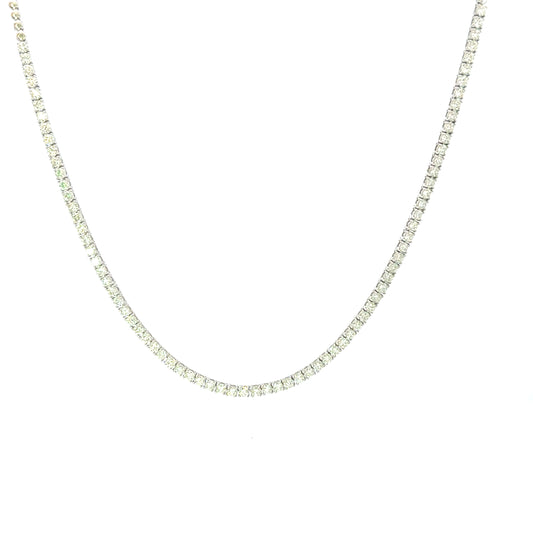 Half way Diamond Tennis Necklace 8.04 Carat