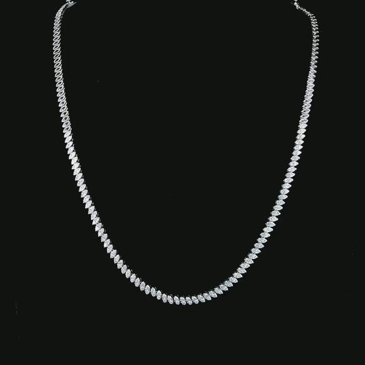 Illusion Marquise Tennis Necklace