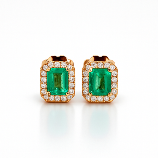 Colombian Emerald  Earrings 1CT