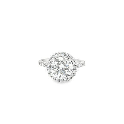 Round Brilliant Cut Diamond Engagement Ring 2.41 Carat