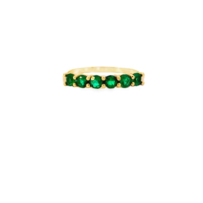 Half Eternity Ring Colombian Emerald 0.63 ct