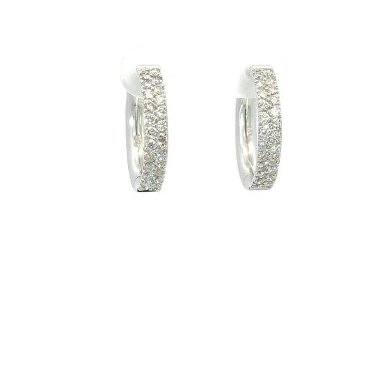 Pavé Diamond Hoops Earrings 18K