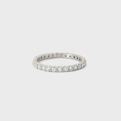 Eternity Diamond Band 18K White Gold 1 ct